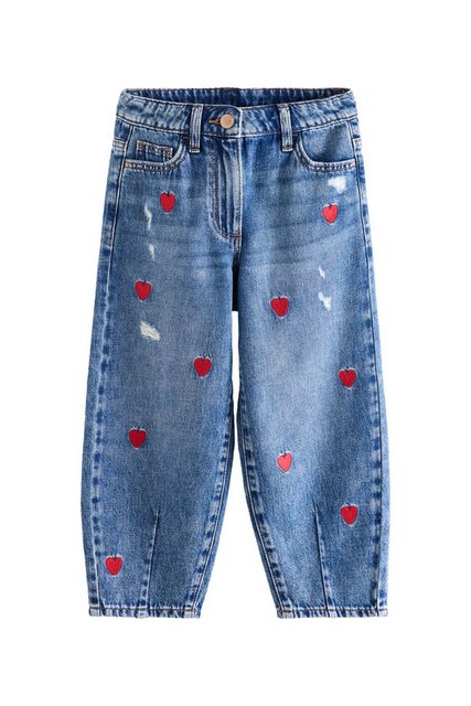 Next 5-Pocket-Jeans Ballonjeans mit Herzstickerei (1-tlg) günstig online kaufen