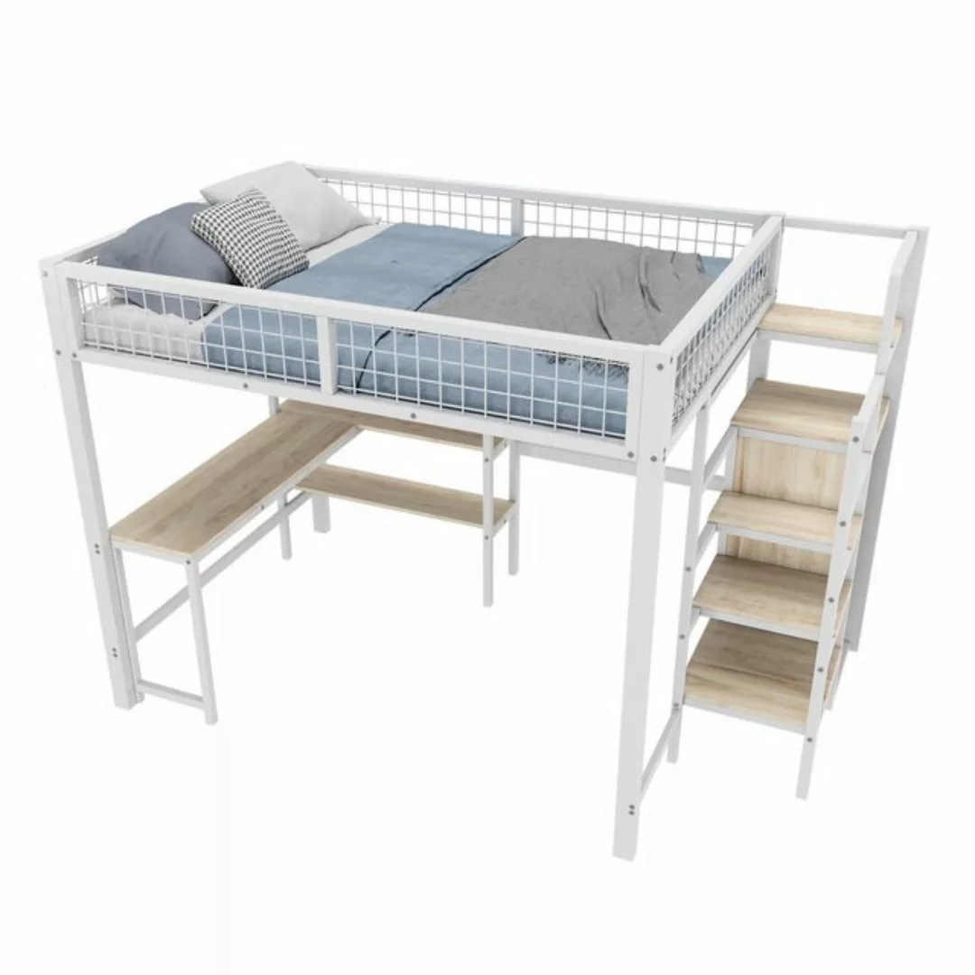 TavilaEcon Hochbett Metallbett Eisenbett Kinderbett Jugendbett Untertisch, günstig online kaufen