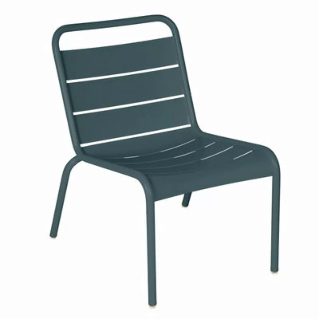 Lounge-Sessel Luxembourg metall grau / Niedrige Sitzfläche - Fermob - Grau günstig online kaufen