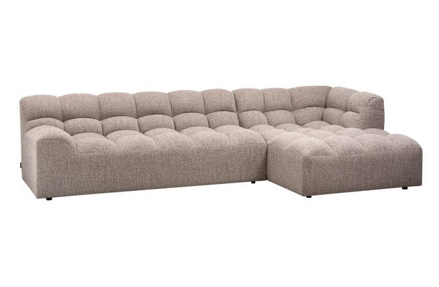 WOOOD Ecksofa Longchair-Sofa Allure Rechts - Braun Melange, Freistellbar günstig online kaufen