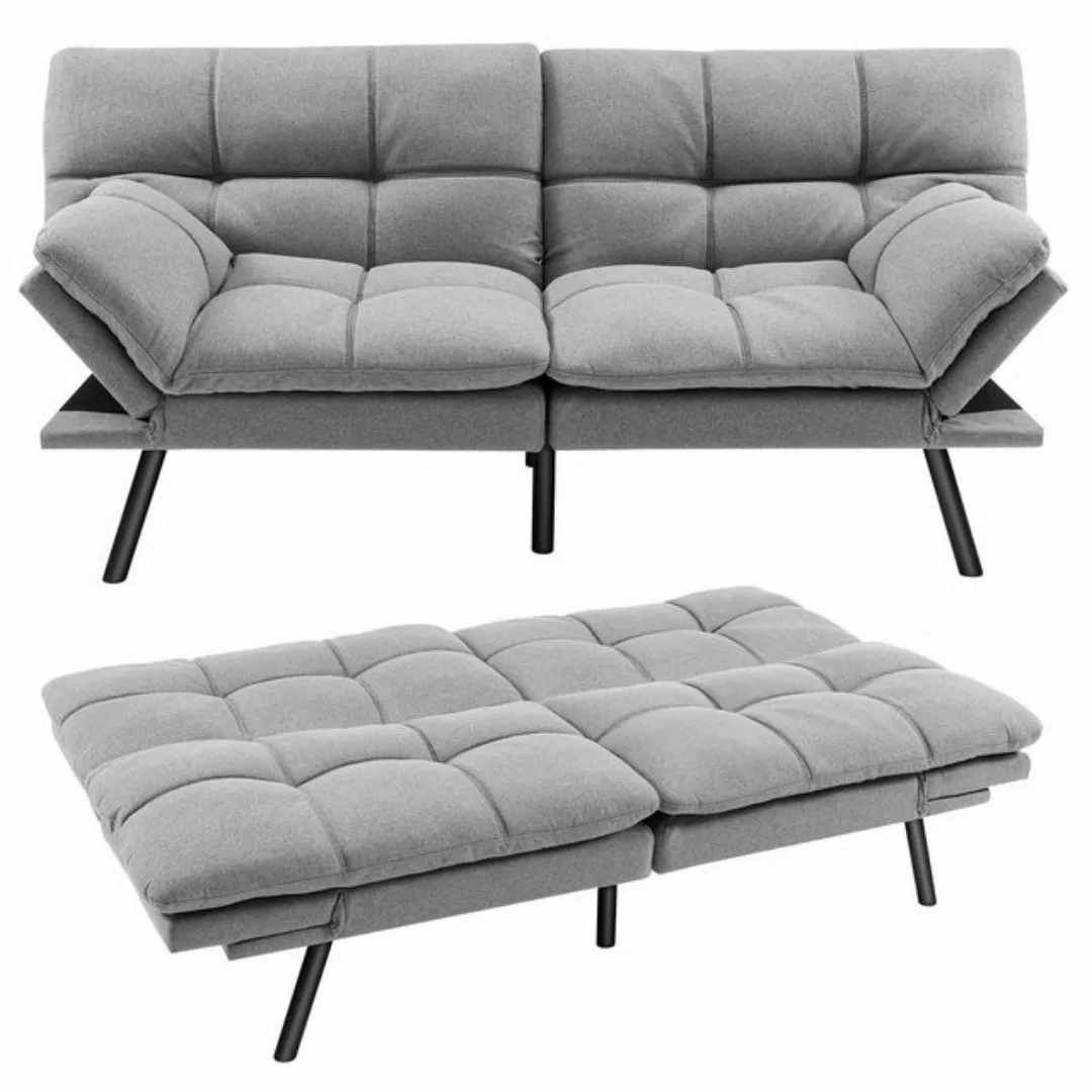 COSTWAY Schlafsofa, Klappbar, mit Bettfunktion & Matratze, umwandelbar, 182 günstig online kaufen