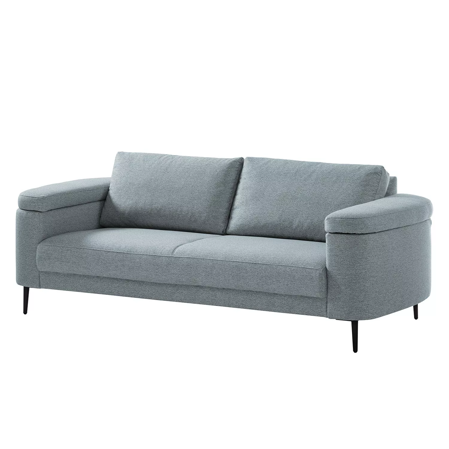 home24 Studio Copenhagen Sofa Mogo 2,5-Sitzer Graublau Webstoff 210x71x98 c günstig online kaufen