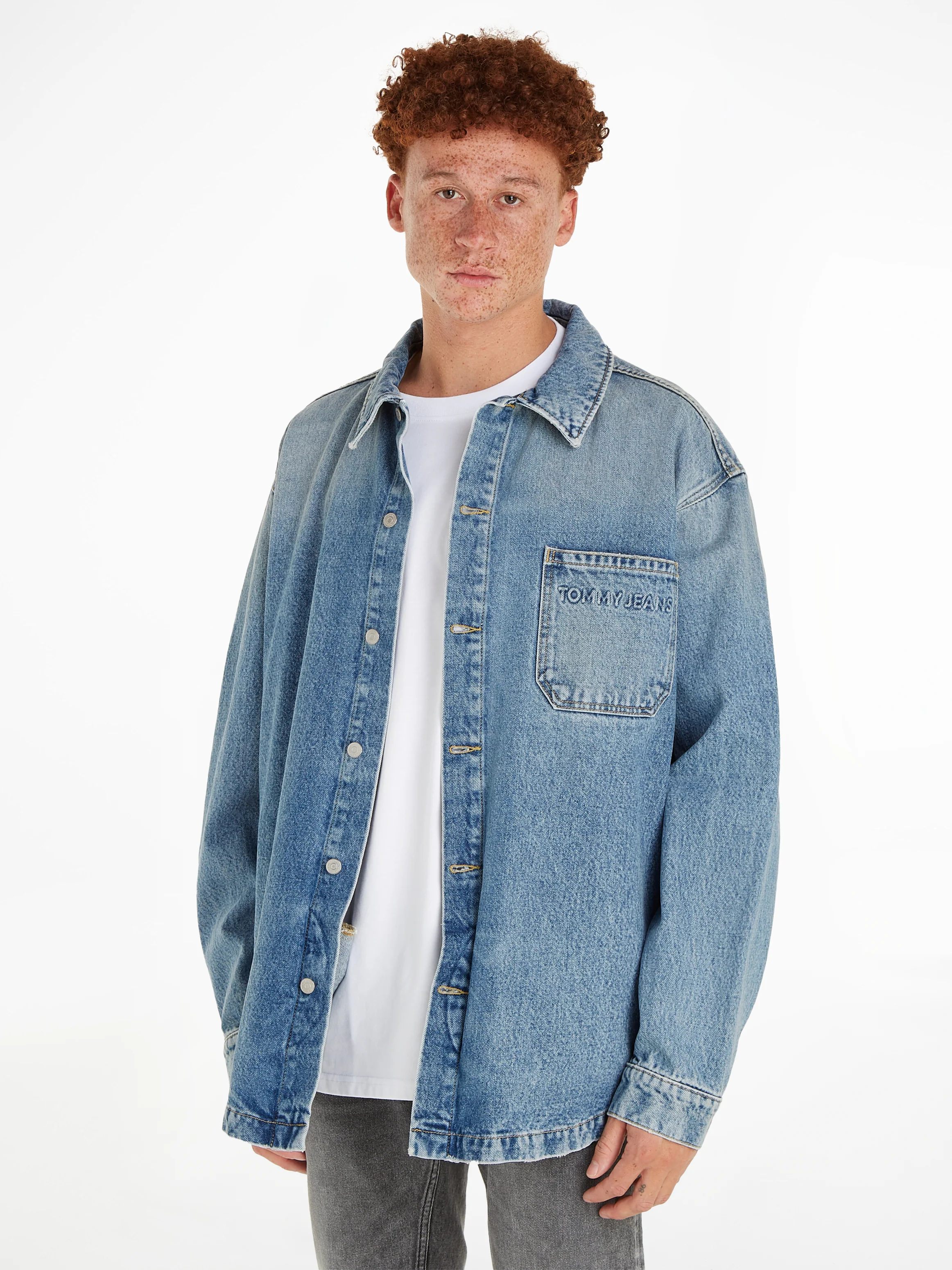 Tommy Jeans Outdoorhemd "AIDEN OVERSHIRT AH7017", mit Logoschriftzug günstig online kaufen