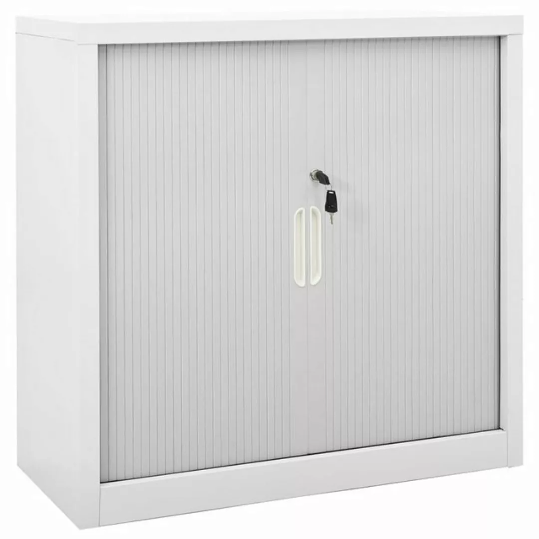 vidaXL Aktenschrank Schiebetürenschrank Grau 90x40x90 cm Stahl günstig online kaufen