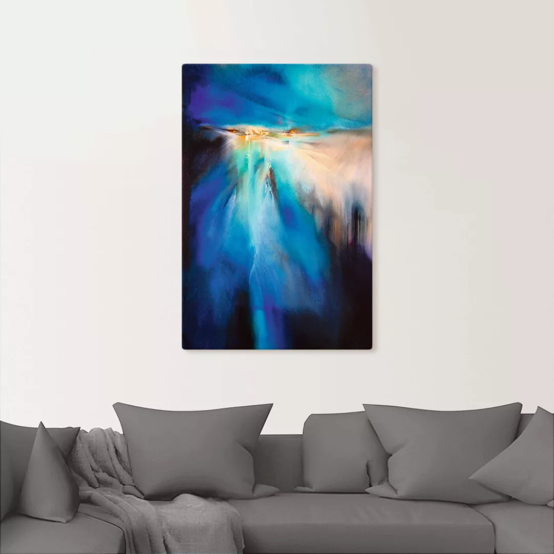 Artland Leinwandbild "Winterabend II", Gegenstandslos, (1 St.), auf Keilrah günstig online kaufen