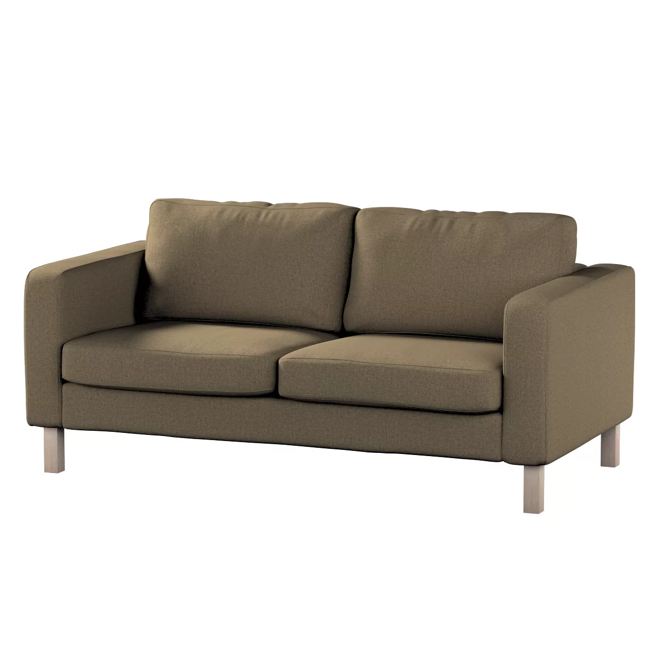 Bezug für Karlstad 2-Sitzer Sofa nicht ausklappbar, grau-braun, Sofahusse, günstig online kaufen