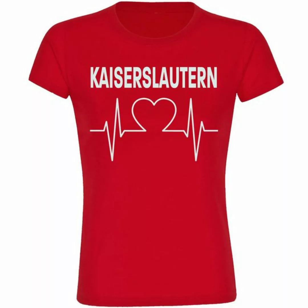 multifanshop T-Shirt Damen Kaiserslautern - Herzschlag - Frauen günstig online kaufen