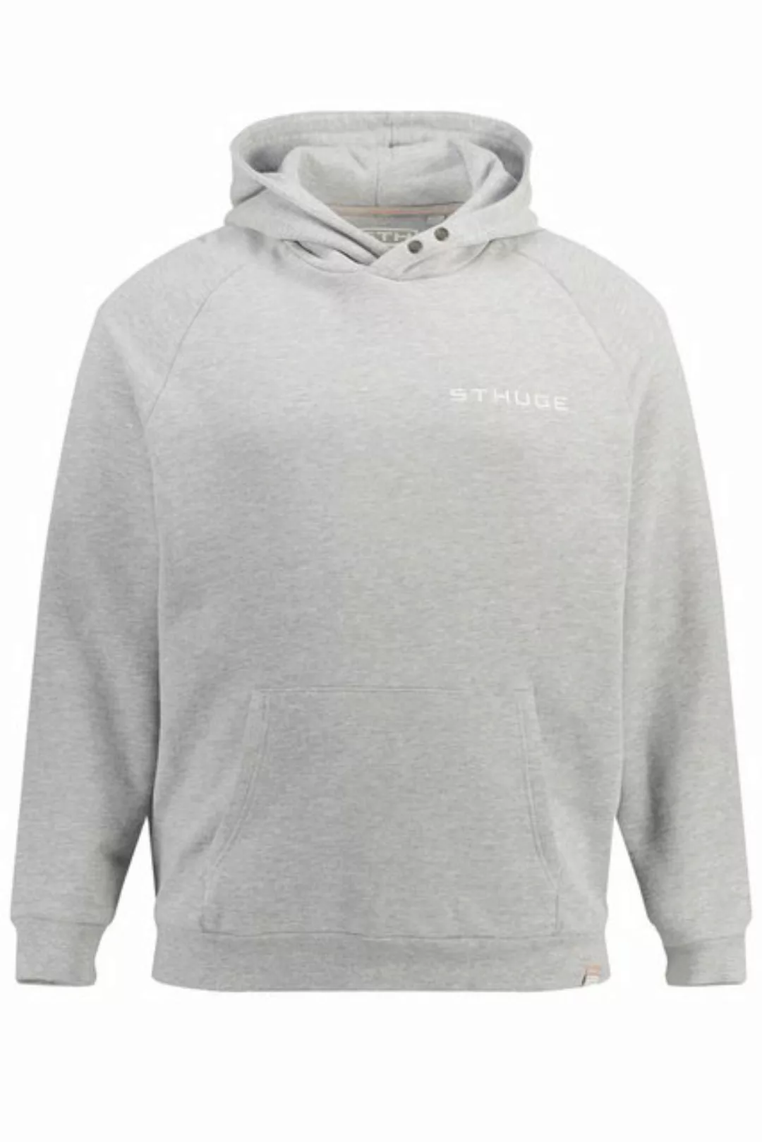 STHUGE Sweatshirt STHUGE Hoodie OEKO-TEX Melange-Sweat Brustprint günstig online kaufen