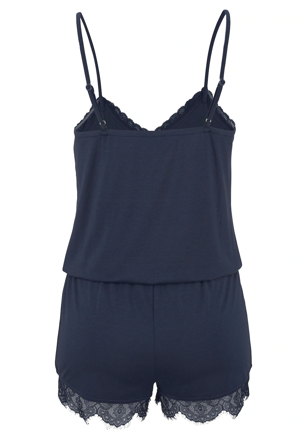 LASCANA Playsuit, mit Spitzensaum günstig online kaufen