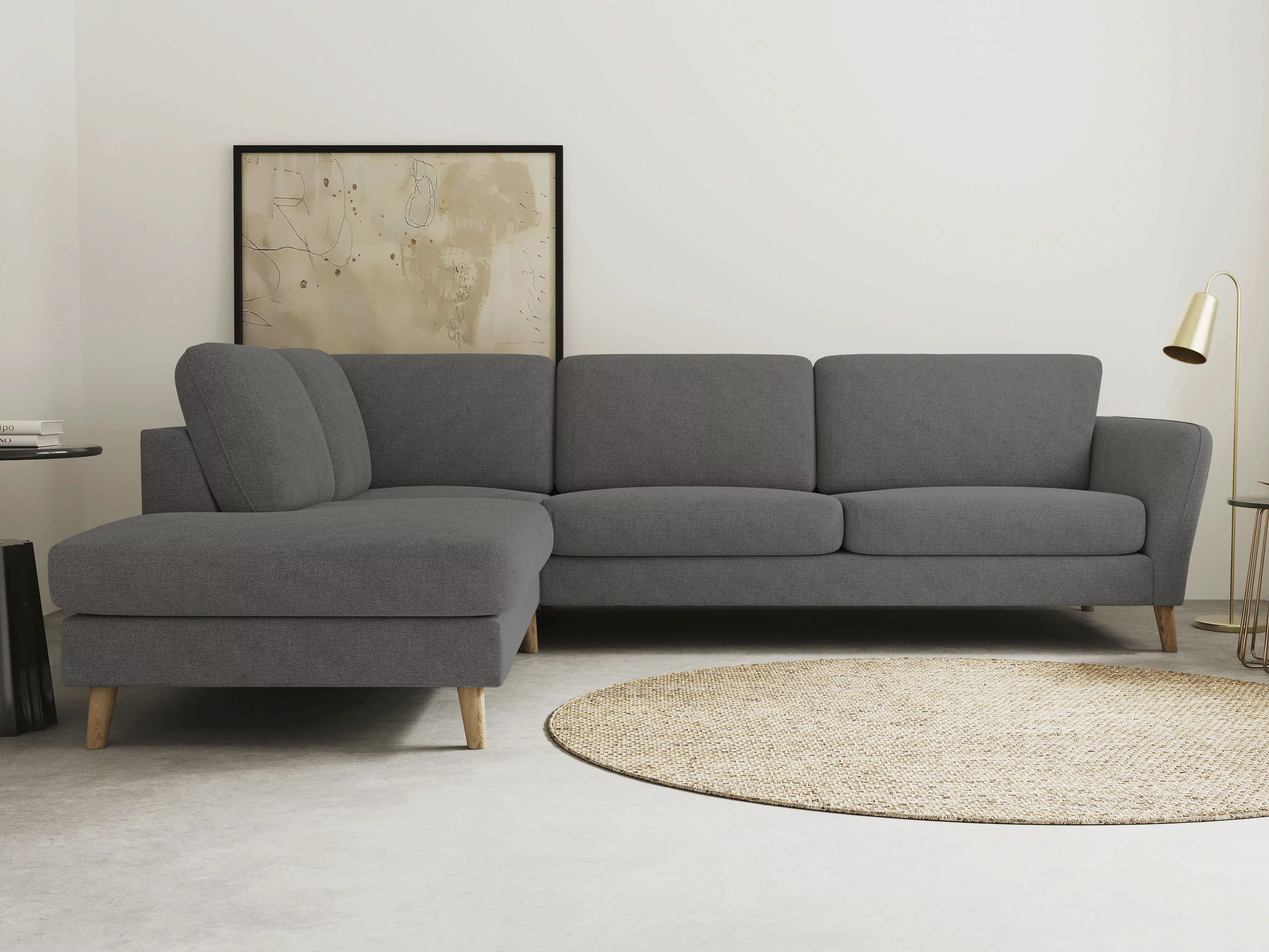 Home affaire Ecksofa MARSEILLE 278/202 cm, L-Form, Ottom. rechts/links, mit günstig online kaufen