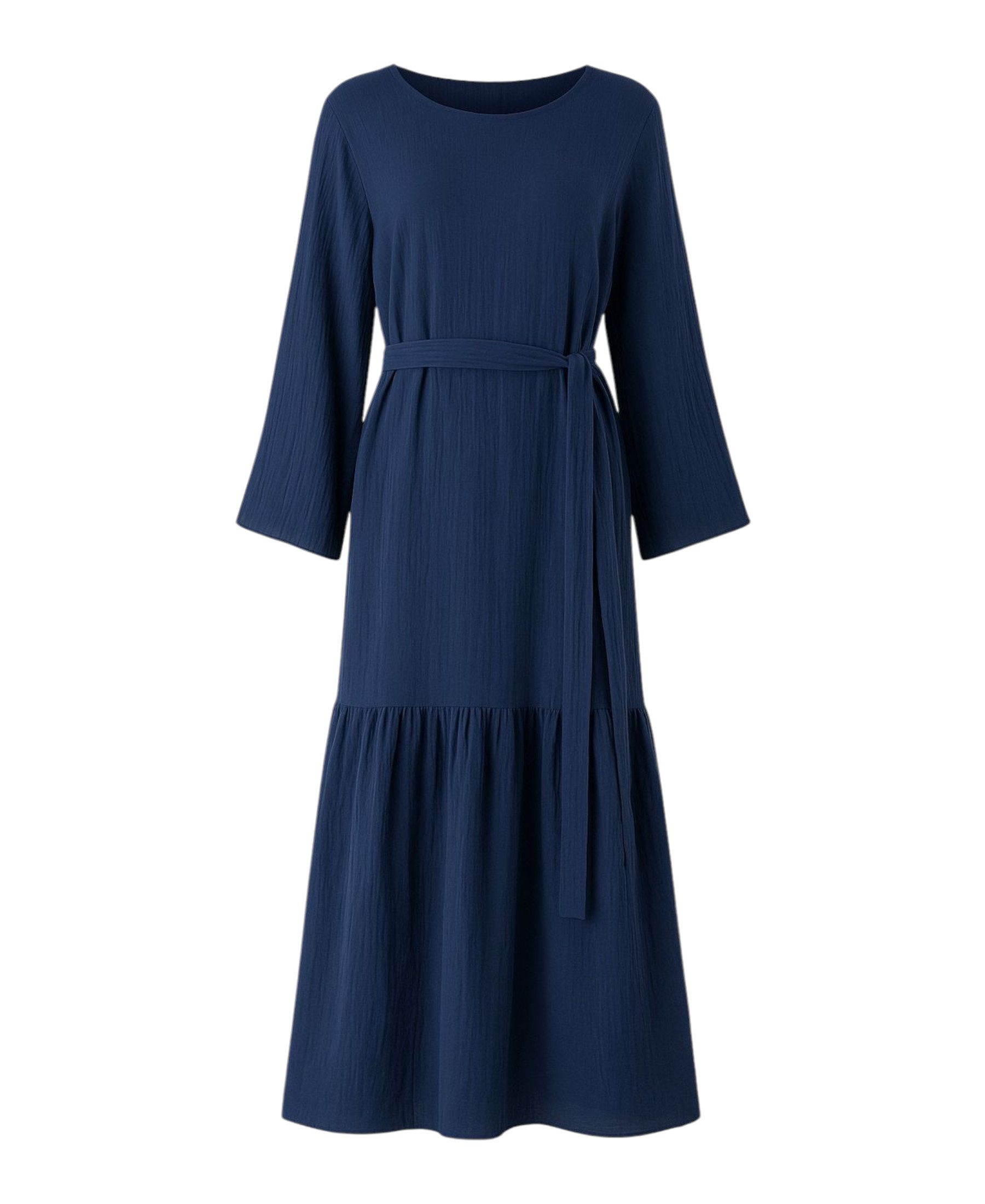 WENOR Sommerkleid Musselin-Kleid, 100 % Baumwolle, Volantsaum, günstig online kaufen