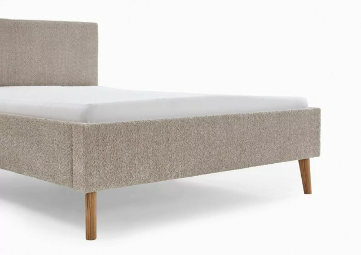 Faizee Möbel Bett [Kreta 140x200/180x200] Polsterschlafzimmerbett Eichenhol günstig online kaufen