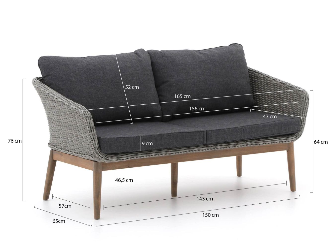 Intenso Borgetto Gartensofa 165 cm günstig online kaufen