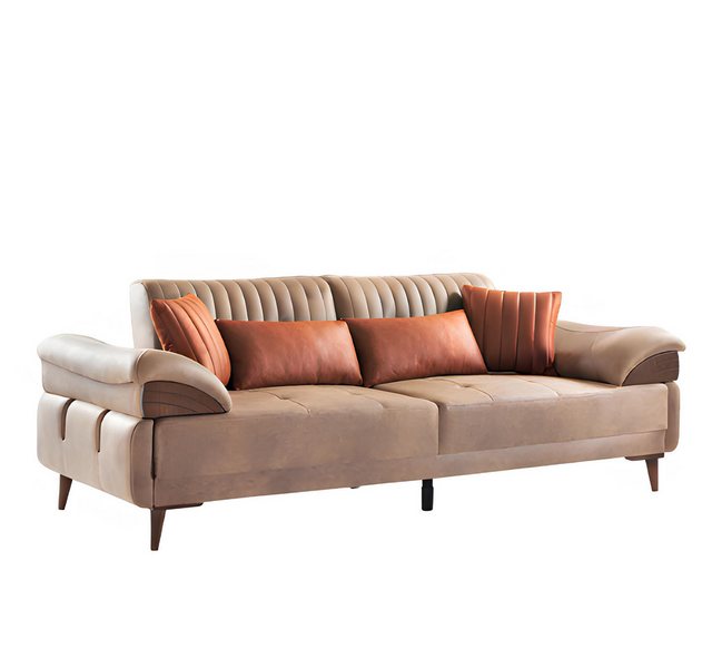 JVmoebel 3-Sitzer Sofa 3 Sitzer Ledersofa Couch Wohnlandschaft Garnitur Des günstig online kaufen