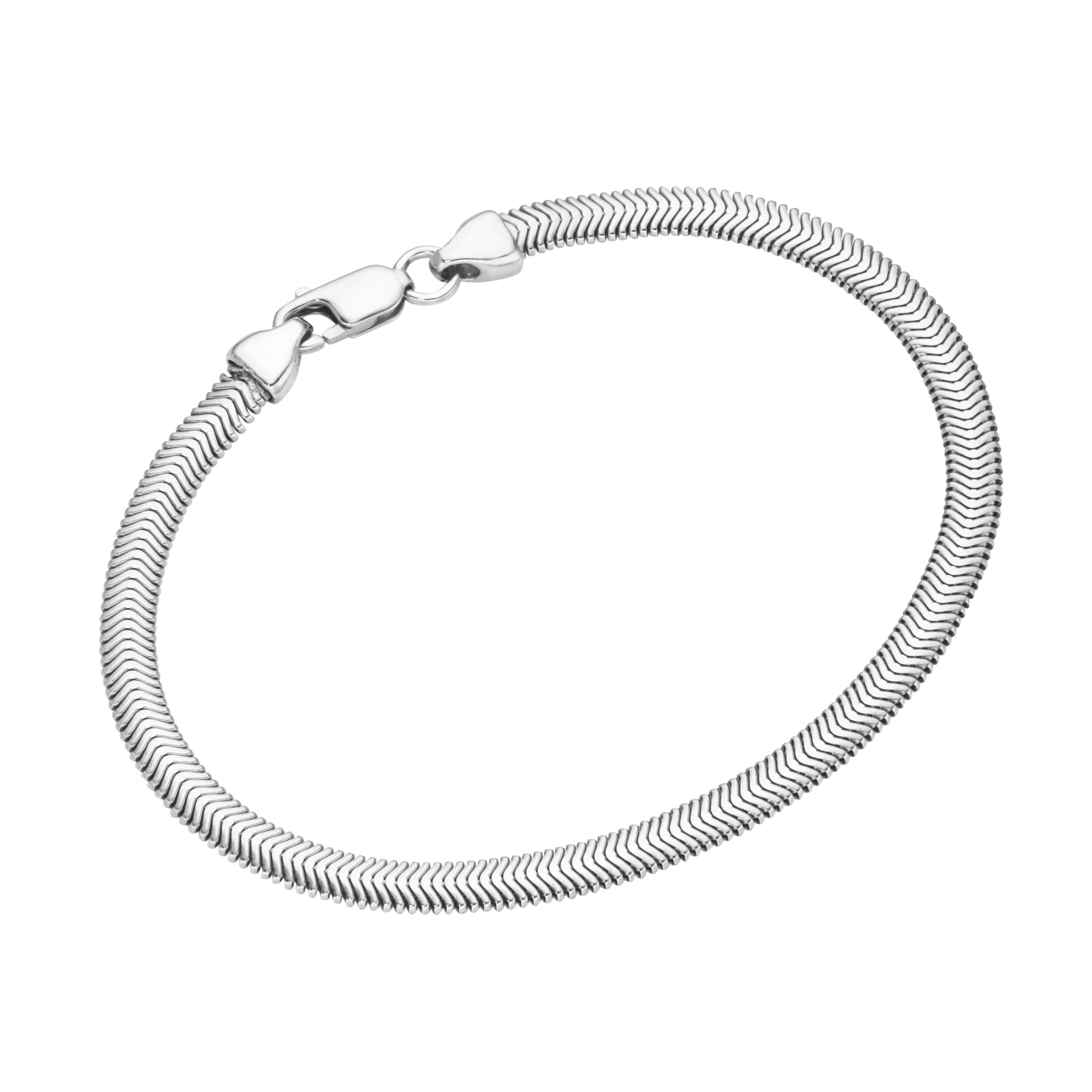 Smart Jewel Armband "gedrückte Schlangenkette massiv, Silber 925" günstig online kaufen