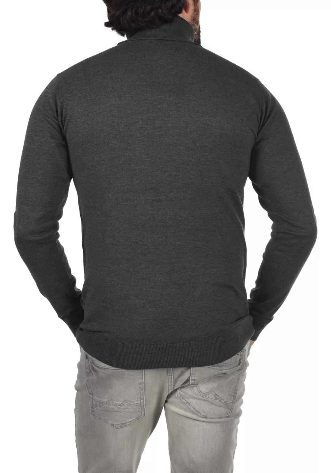 Indicode Rollkragenpullover IDErnetto Rollkragenpulli mit abgesetztem Stric günstig online kaufen