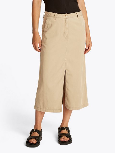 Tommy Hilfiger Webrock "CO TENCEL MIDI SKIRT", mit Schlitz günstig online kaufen