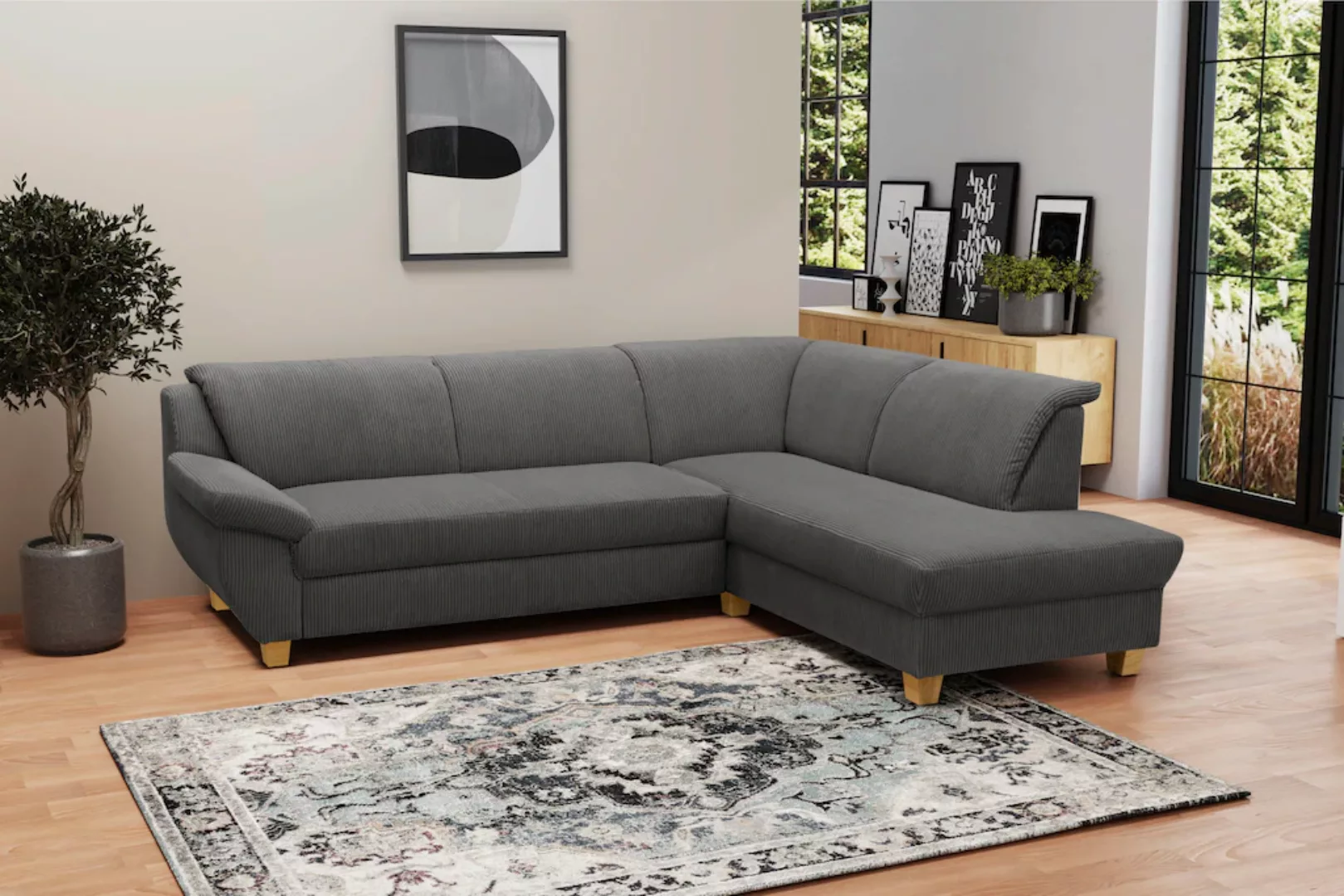 Home affaire Ecksofa "Yesterday L-Form", wahlweise mit Bettfunktion, auch i günstig online kaufen