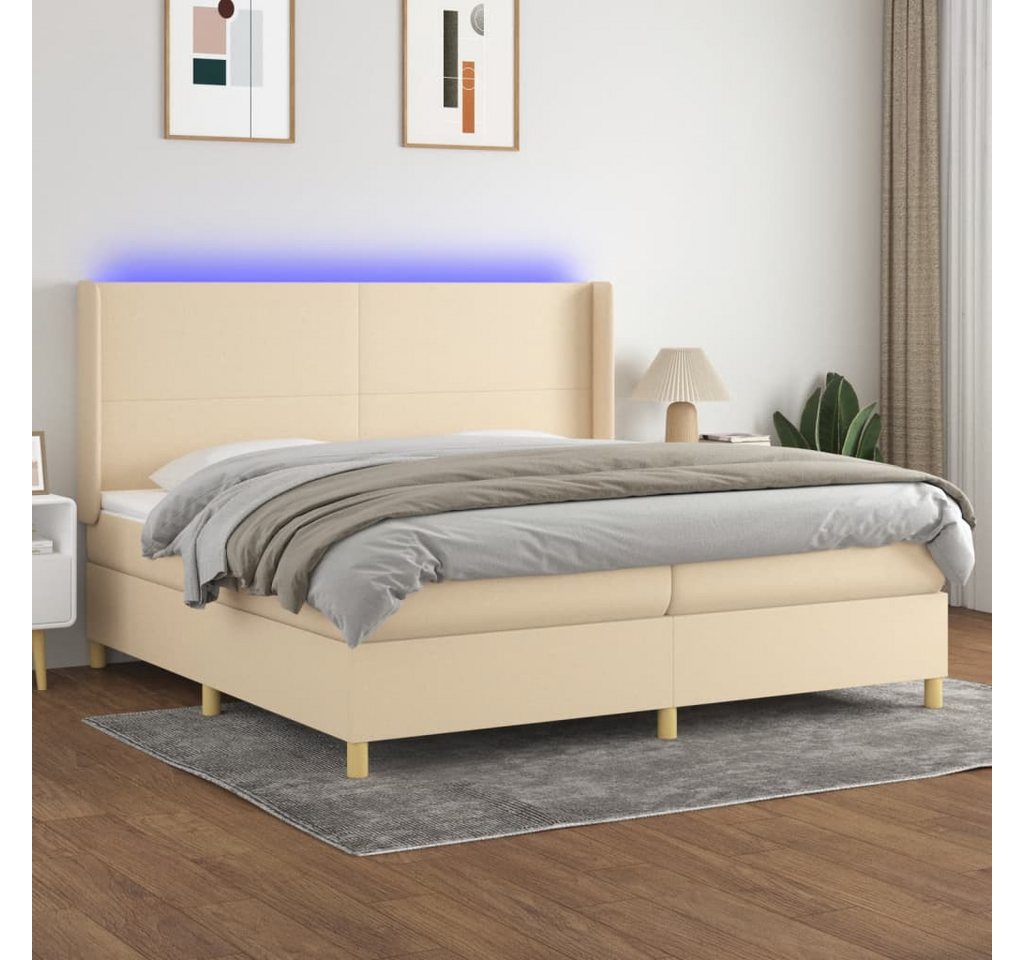 vidaXL Boxspringbett Bett Boxspringbett mit Matratze und LED Stoff (200 x 2 günstig online kaufen