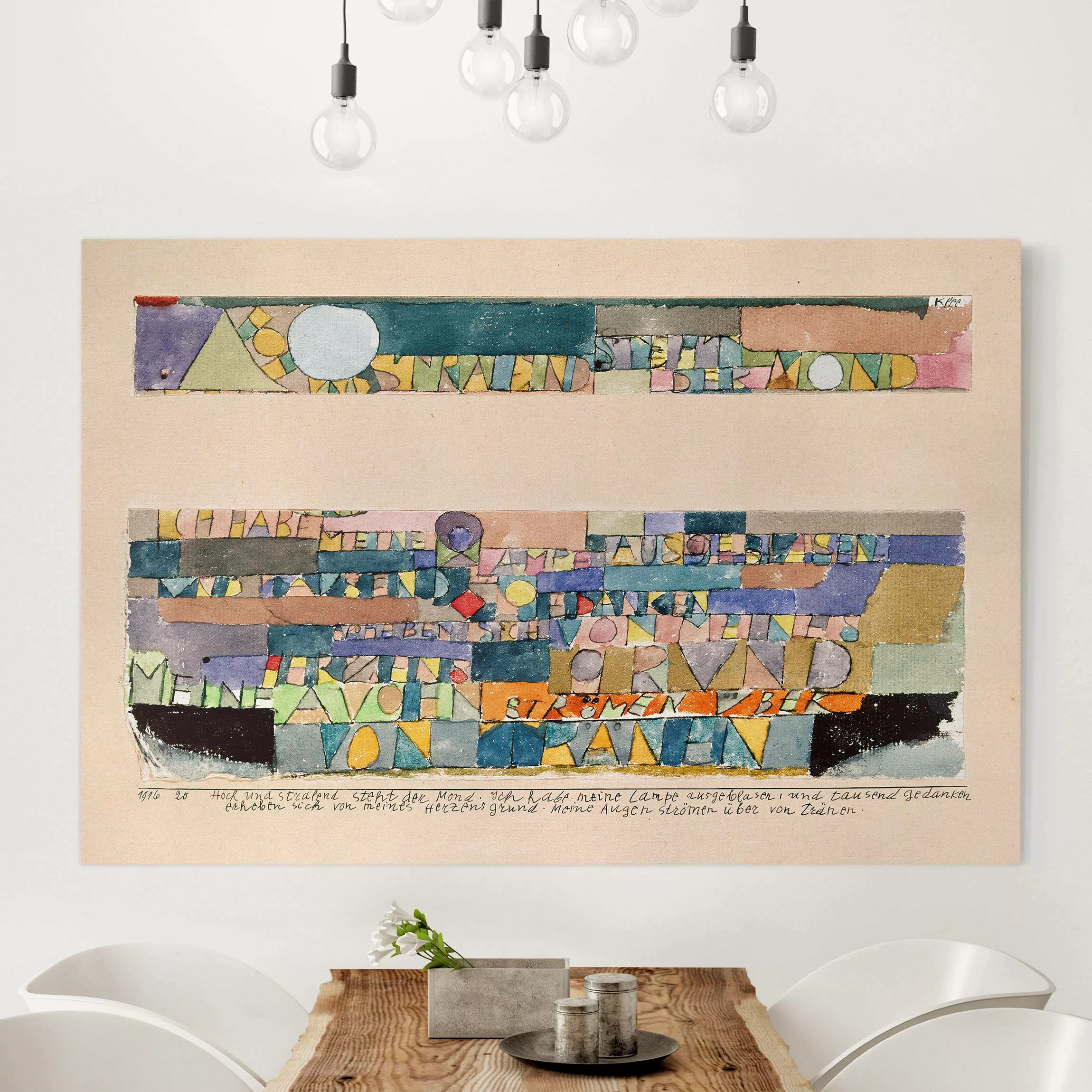 Leinwandbild Kunstdruck - Querformat Paul Klee - Der Mond günstig online kaufen