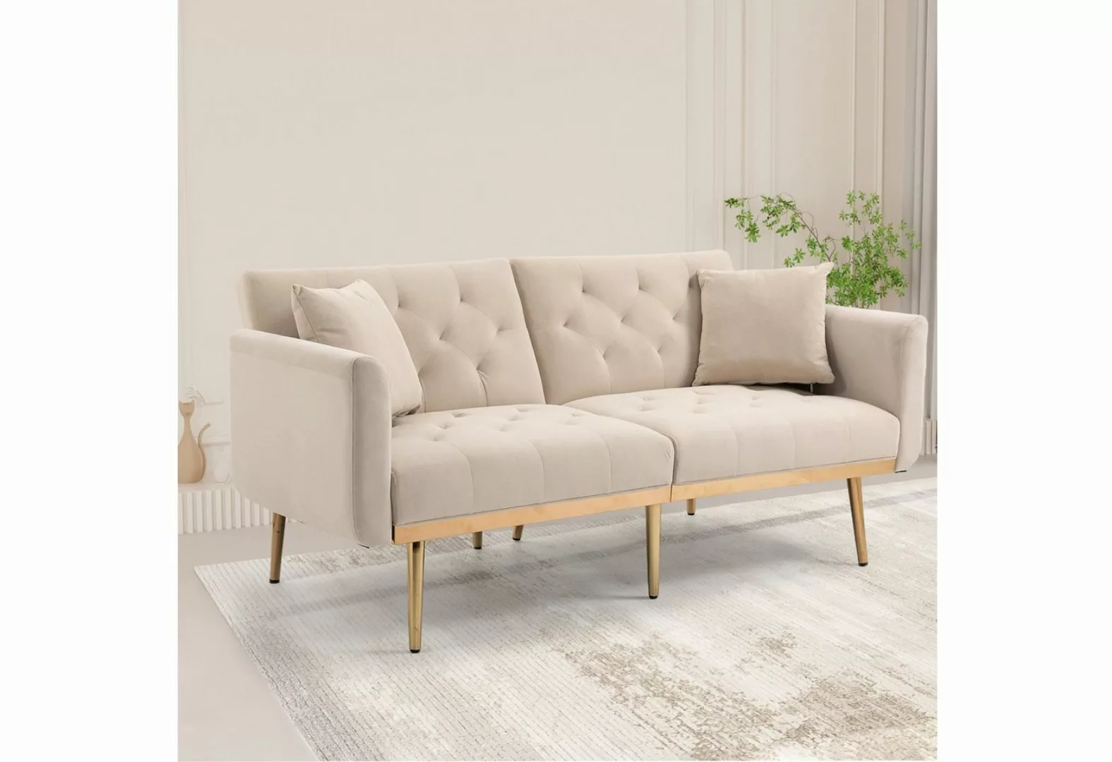 WISHDOR Sofa 2 Sitzer Couch Sessel Schlafsofa Schlafsessel Schlafcouch mit günstig online kaufen