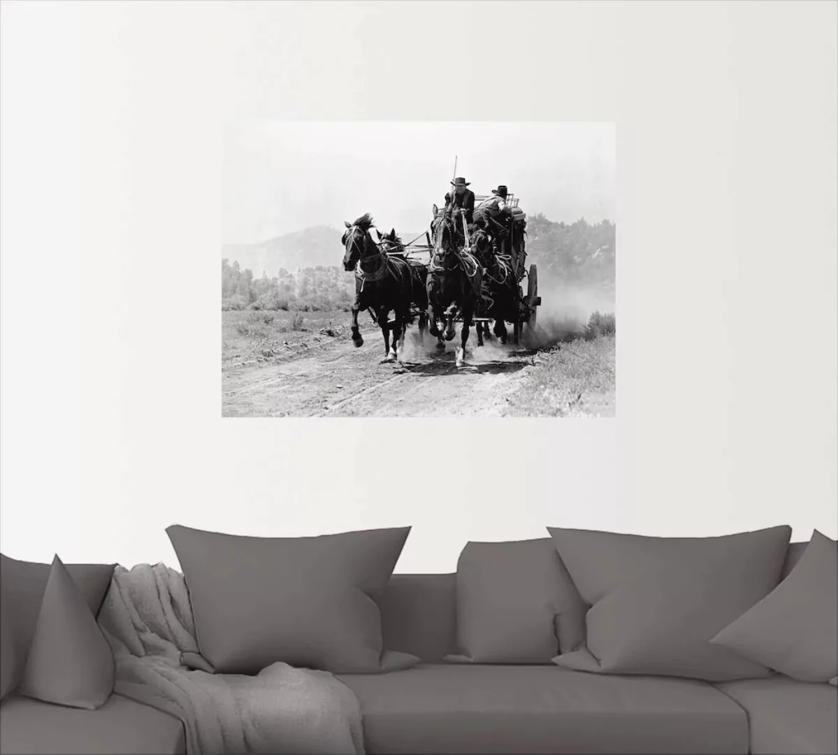Artland Wandbild "Stummfilm Western", Film, (1 St.), als Leinwandbild, Wand günstig online kaufen