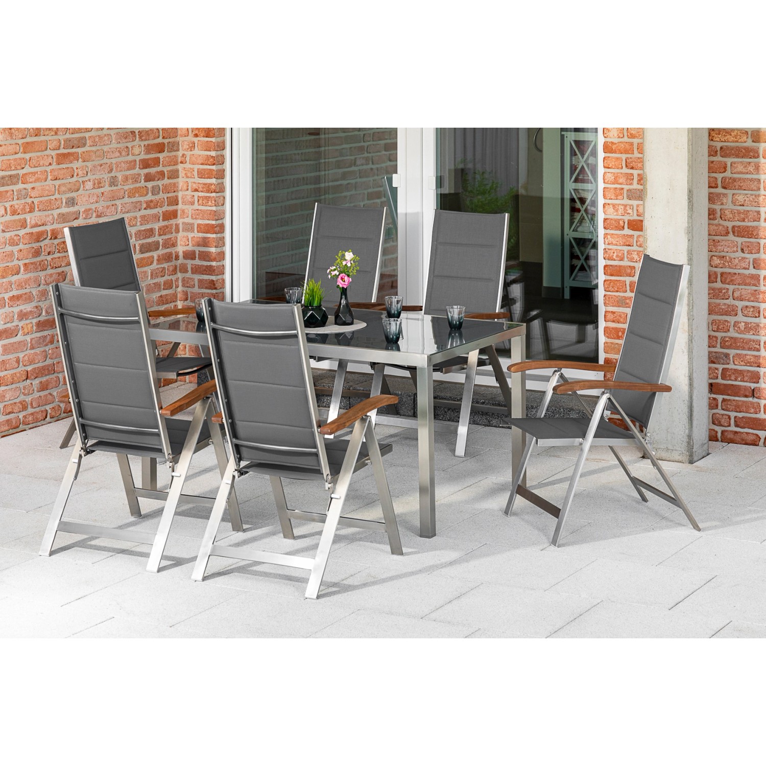 Merxx Ferrara Set 7-tlg. Gartentisch 150 x 90 cm günstig online kaufen