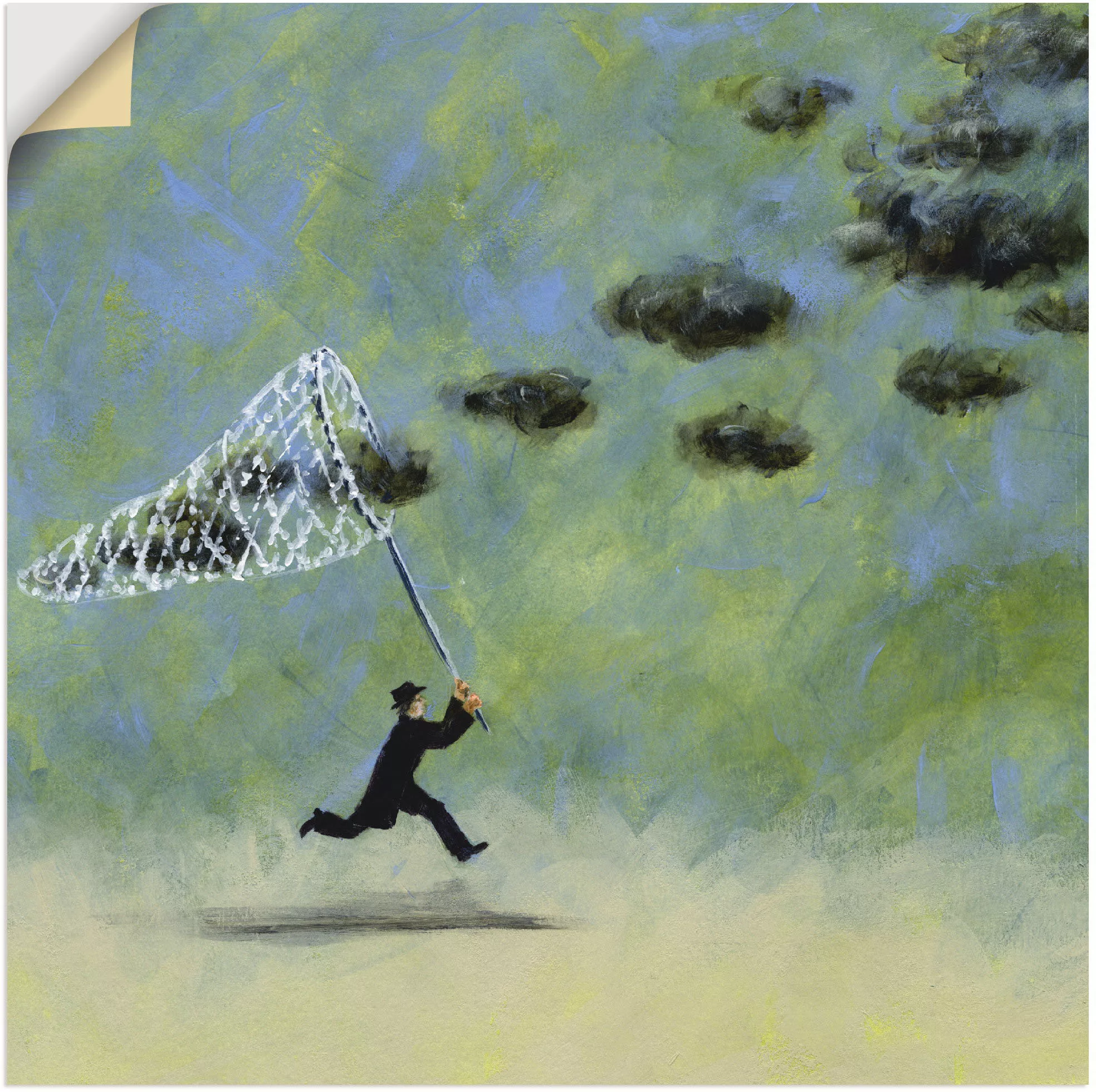Artland Wandbild "Wolkenfänger", Mann, (1 St.), als Leinwandbild, Poster, W günstig online kaufen