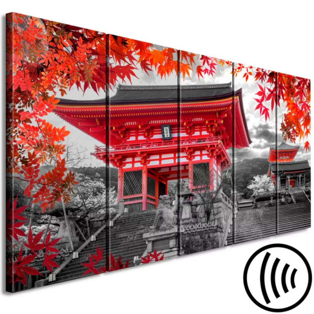 Leinwandbild Kyoto, Japan (5 Parts) Narrow XXL günstig online kaufen
