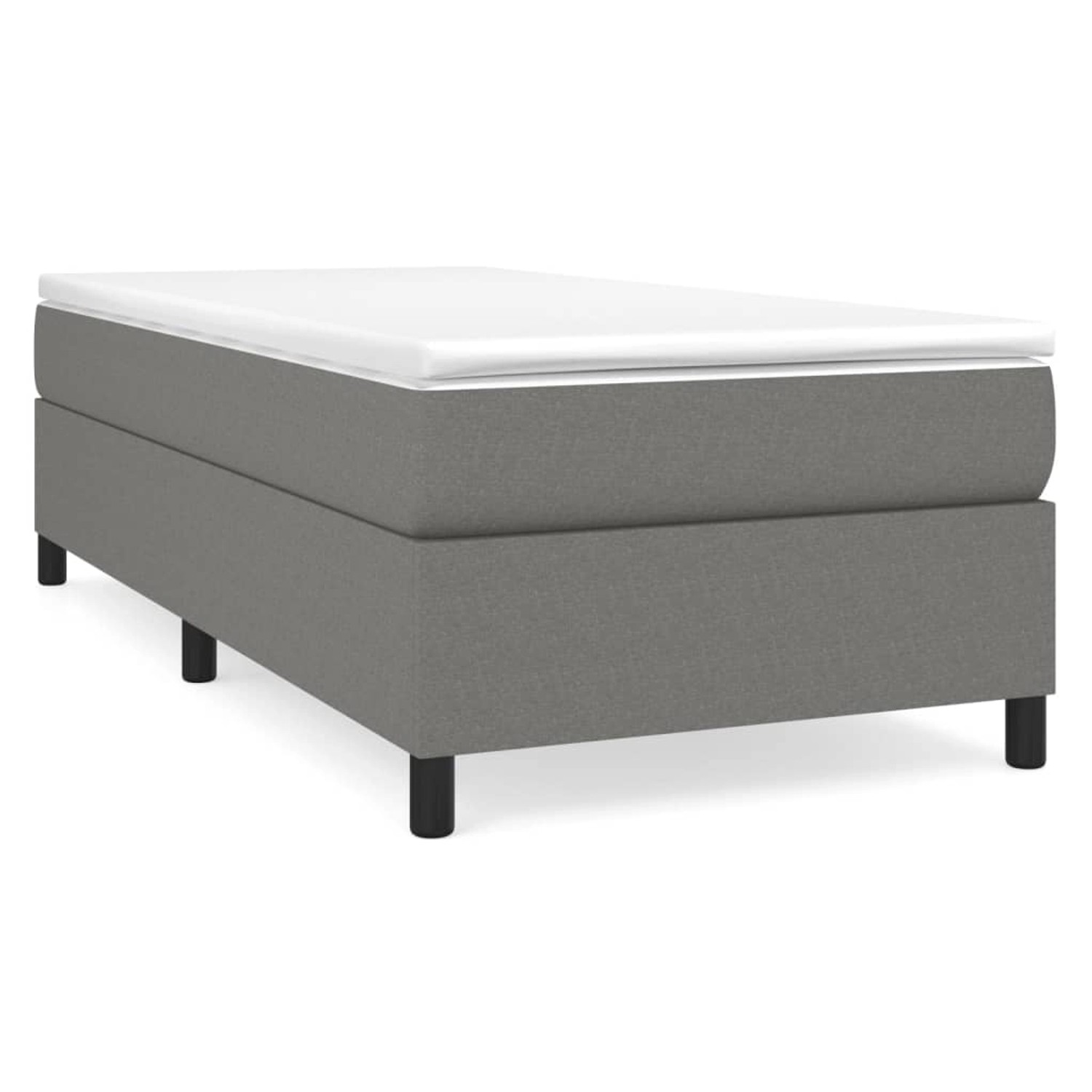 vidaXL Boxspringbett mit Matratze Dunkelgrau 100x200 cm Stoff1400070 günstig online kaufen