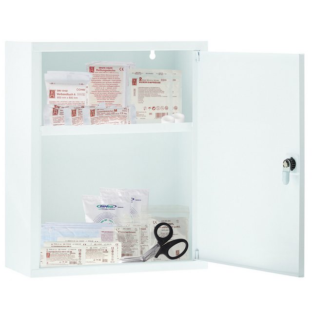 FIRST AID ONLY® Medizinschrank Verbandschrank Weiß mit 2 Fächern mit DIN 13 günstig online kaufen