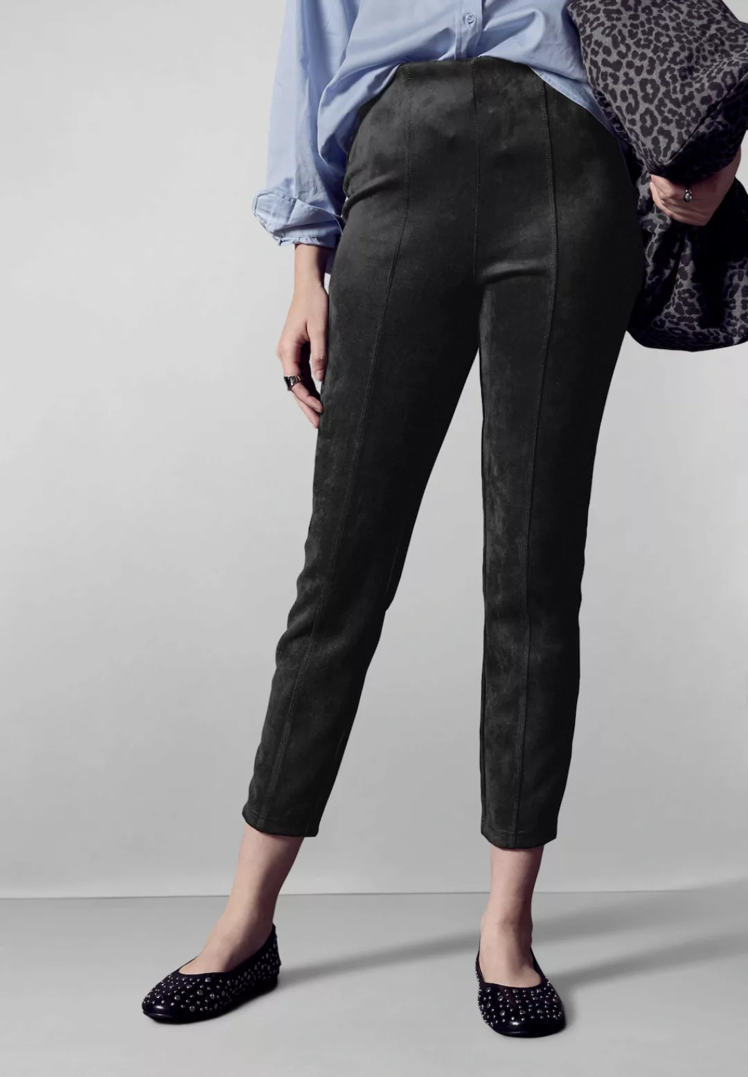 STREET ONE STUDIO Lederimitathose, High Waist günstig online kaufen