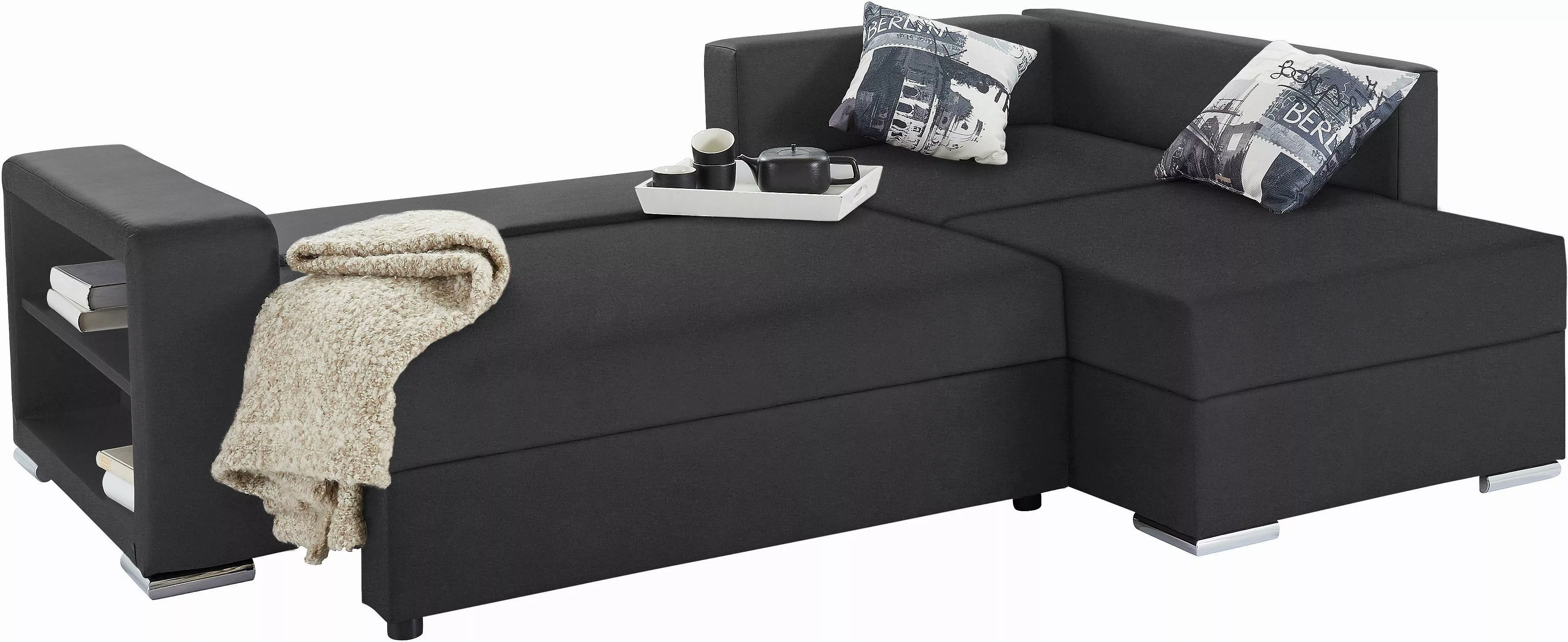 COLLECTION AB Ecksofa "John", mit Bettfunktion, Bettkasten und Regalarmteil günstig online kaufen