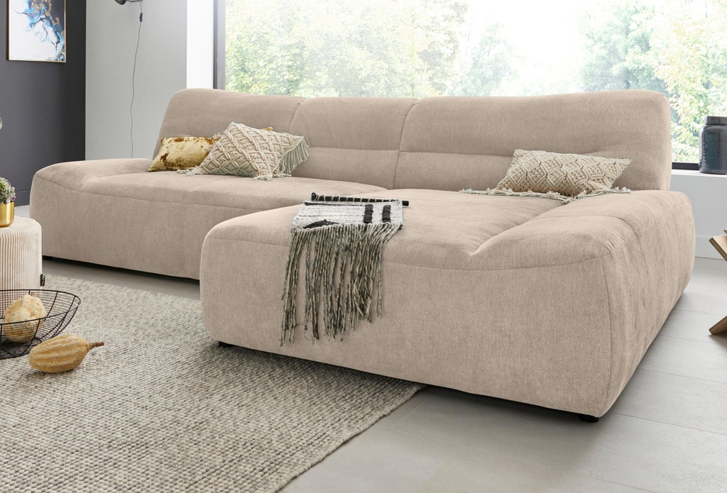 DOMO collection Ecksofa "Cesena moderne Polsterecke mit flachen Armlehnen, günstig online kaufen