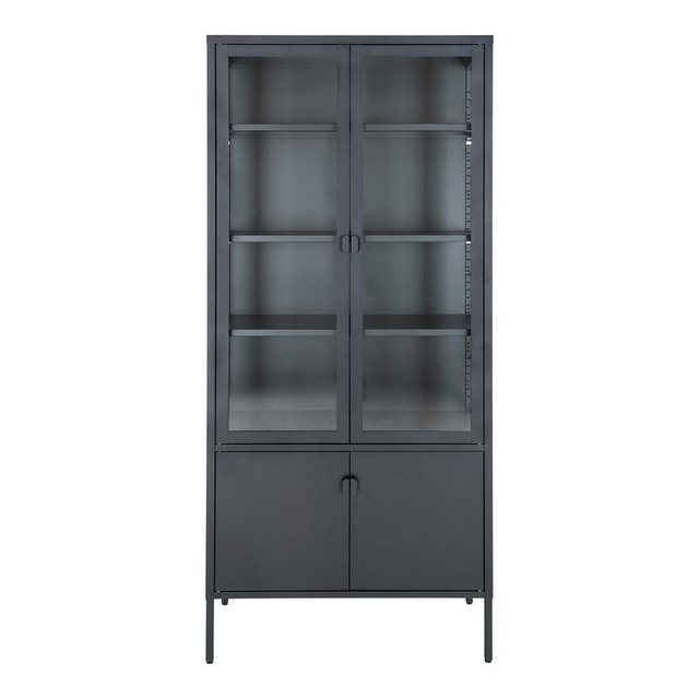 ebuy24 Vitrine Brisbane Vitrinenschrank 4 Türen schwarz. günstig online kaufen