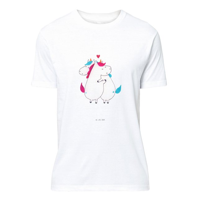 Mr. & Mrs. Panda T-Shirt Einhorn Mitteilung - Weiß - Geschenk, Party, Unico günstig online kaufen