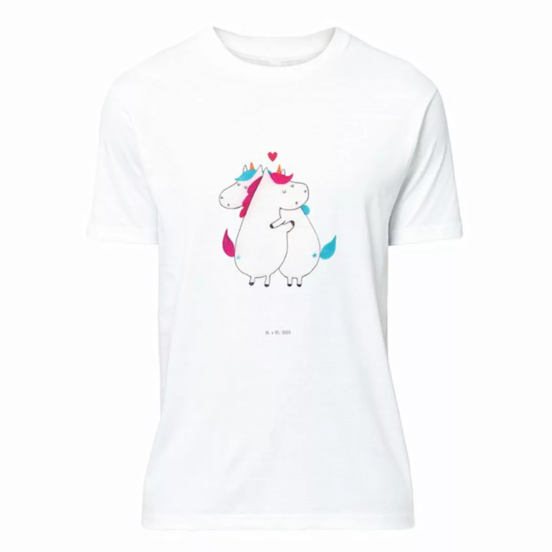 Mr. & Mrs. Panda T-Shirt Einhorn Mitteilung - Weiß - Geschenk, Party, Unico günstig online kaufen