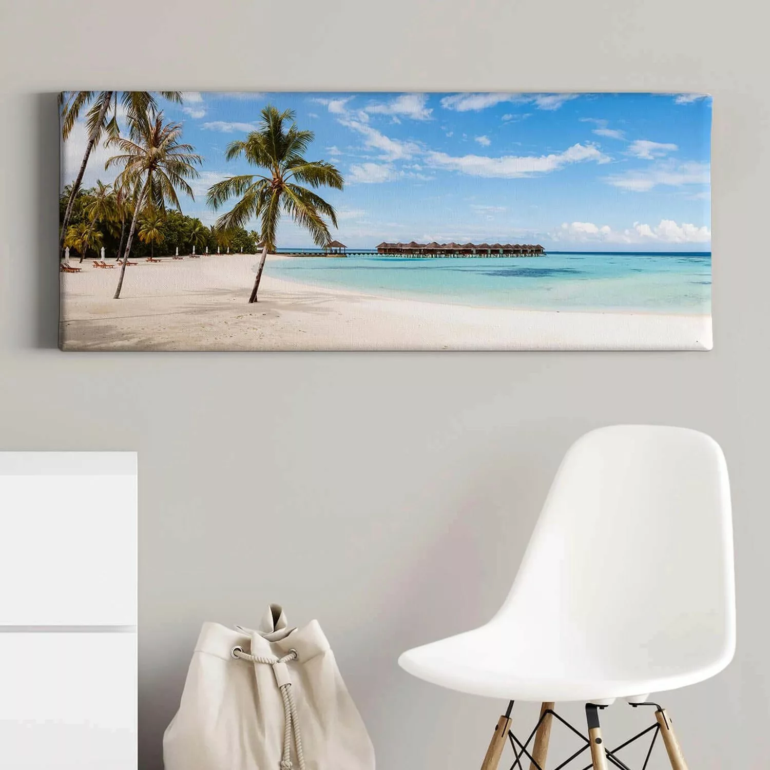 Bricoflor Malediven Bild Mit Strand Exotisches Leinwand Bild Mit Sandstrand günstig online kaufen