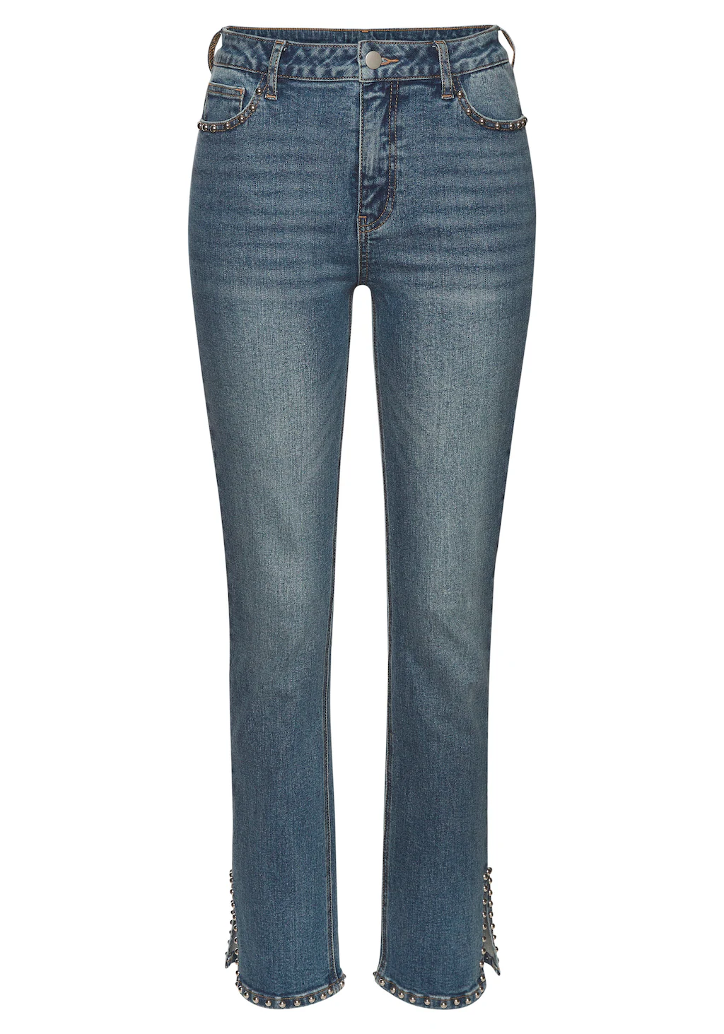 Buffalo Bootcut-Jeans, mit Schlitz, Nietendetails, Skinny Jeans, modisch günstig online kaufen