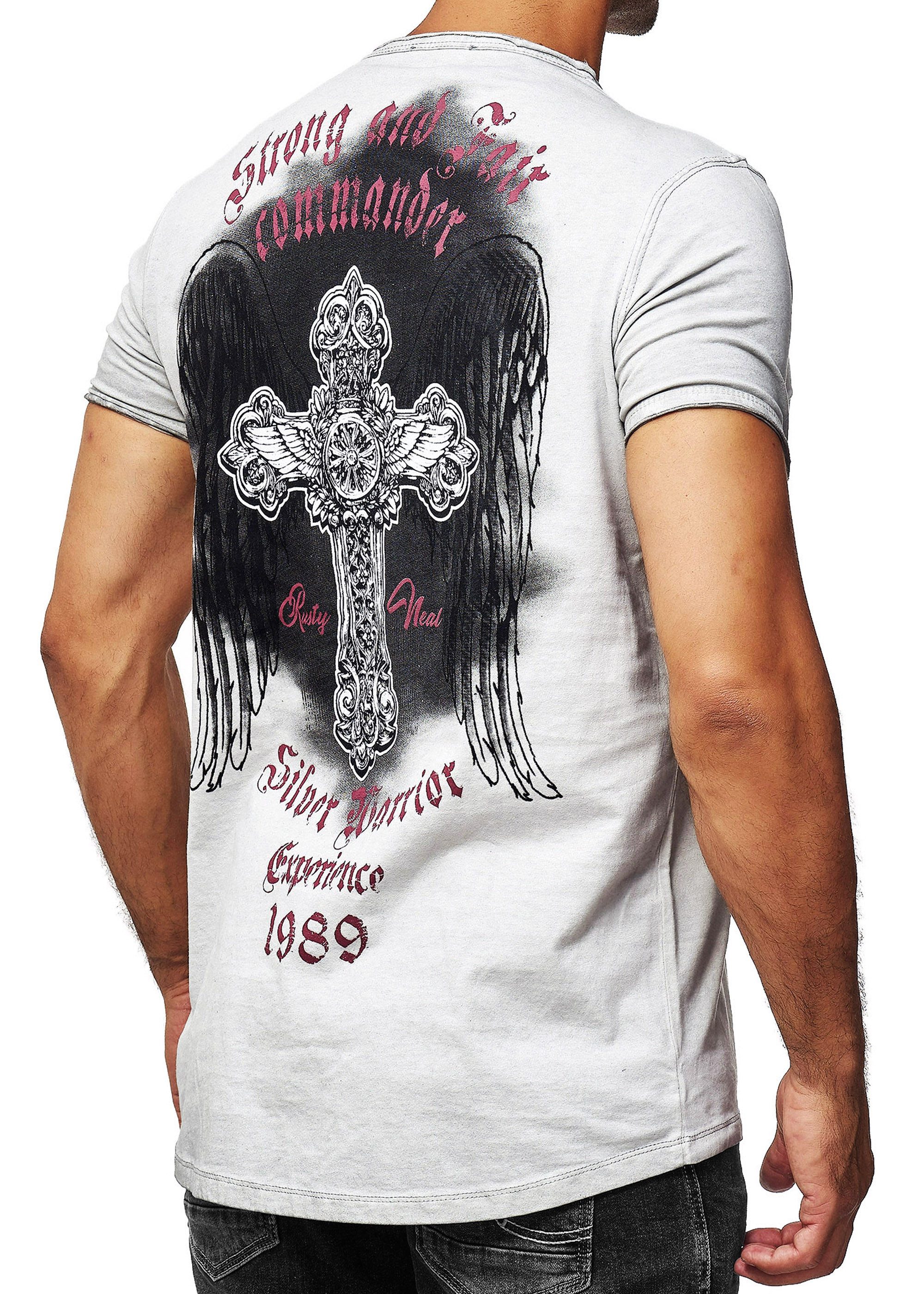 R-NEAL T-Shirt T-Shirt Verwaschen Regular Printed günstig online kaufen