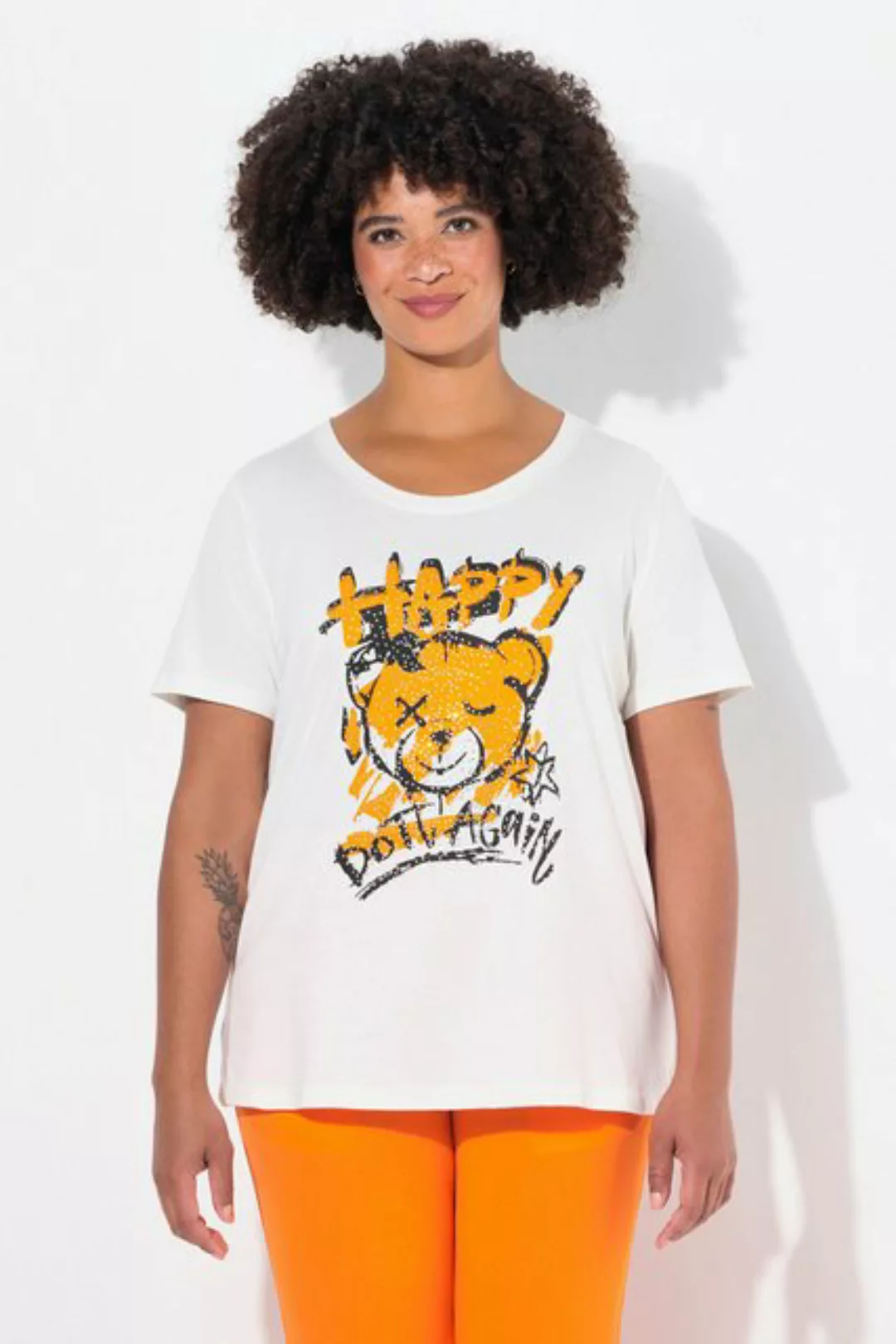 Angel of Style T-Shirt T-Shirt Boxy Fit Teddy-Motiv Halbarm günstig online kaufen