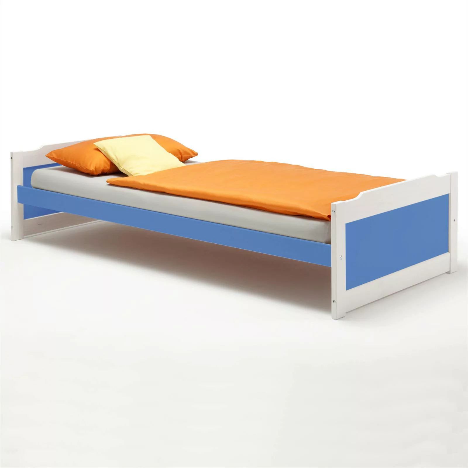 Einzelbett FRITZ 90x200 cm in blau/weiß günstig online kaufen