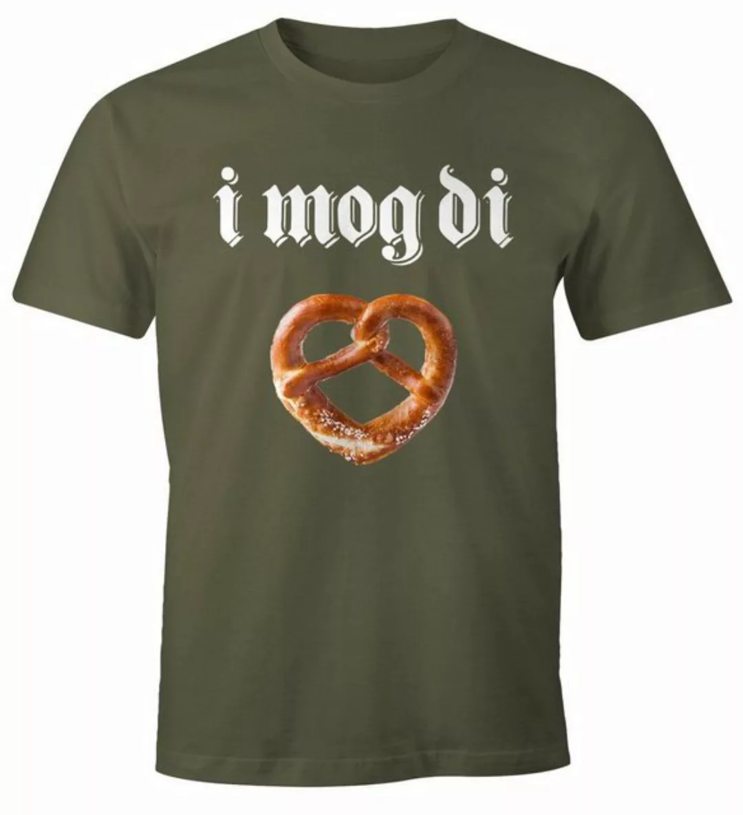 MoonWorks Print-Shirt Herren T-Shirt I mog di Herz Brezel Brezen Bayrisch B günstig online kaufen