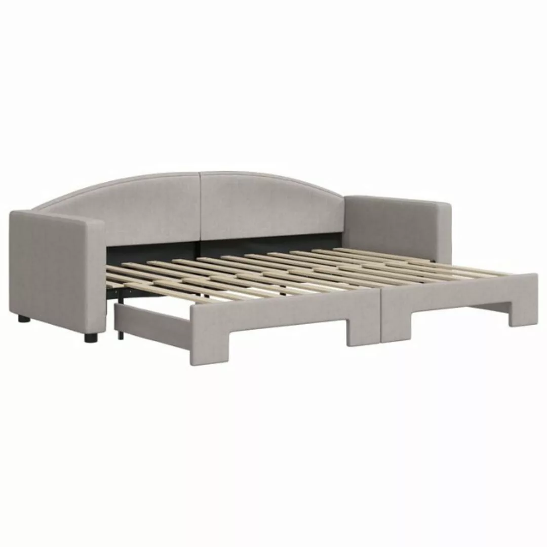 vidaXL Bett Tagesbett Ausziehbar Taupe 80x200 cm Stoff günstig online kaufen