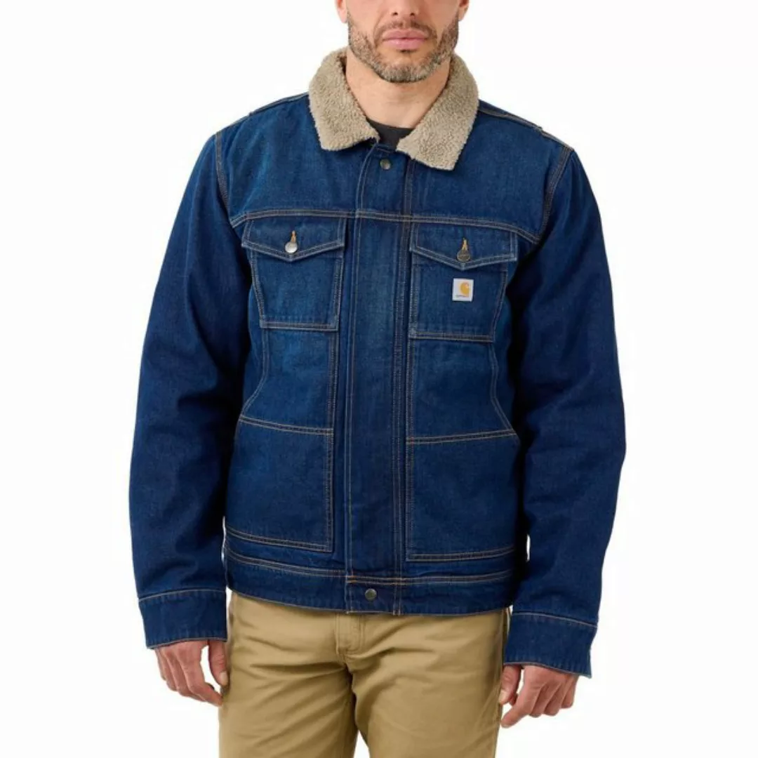 Carhartt Jeansjacke Carhartt RELAXED DENIM SHERPA LINED JACKET 105478 (1-St günstig online kaufen