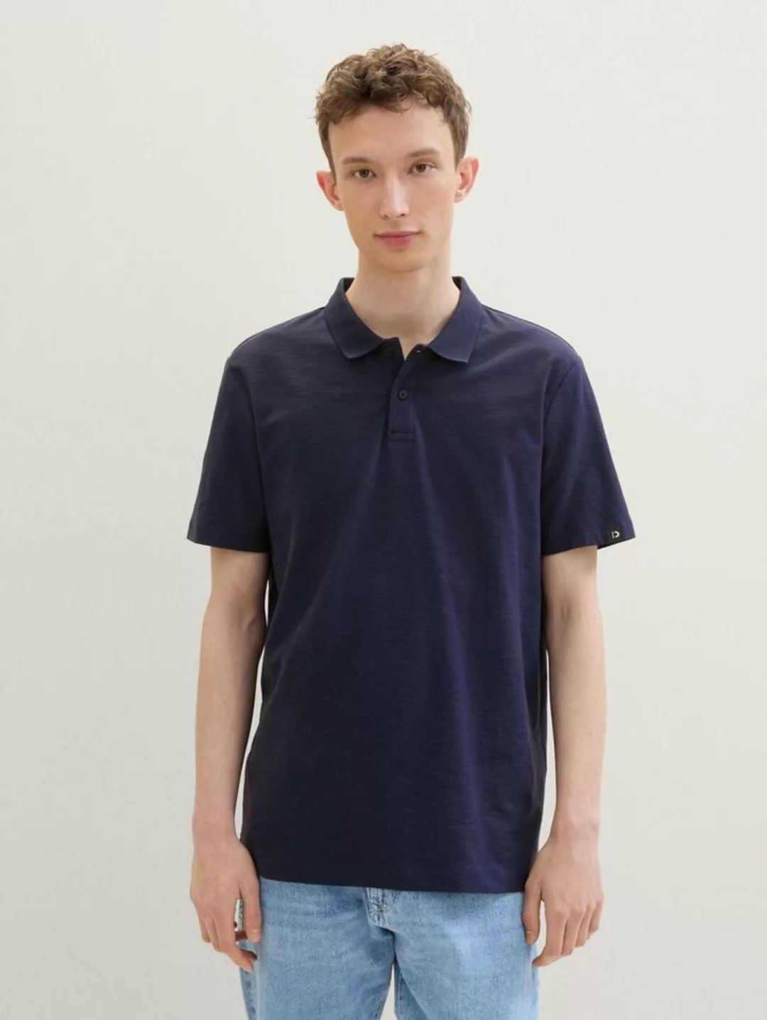 TOM TAILOR Denim Poloshirt, in gerippter Optik günstig online kaufen