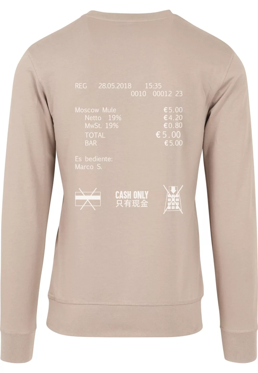 MisterTee Rundhalspullover "MisterTee Herren Cash Only Crewneck", (1 tlg.) günstig online kaufen