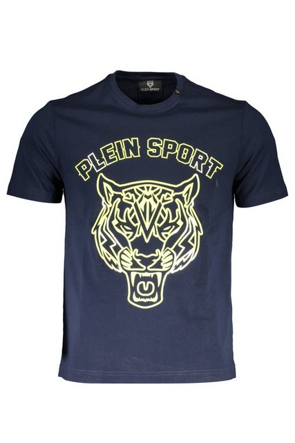 PLEIN SPORT T-Shirt Kurzarm Herren T-Shirt Blau mit Druck & günstig online kaufen