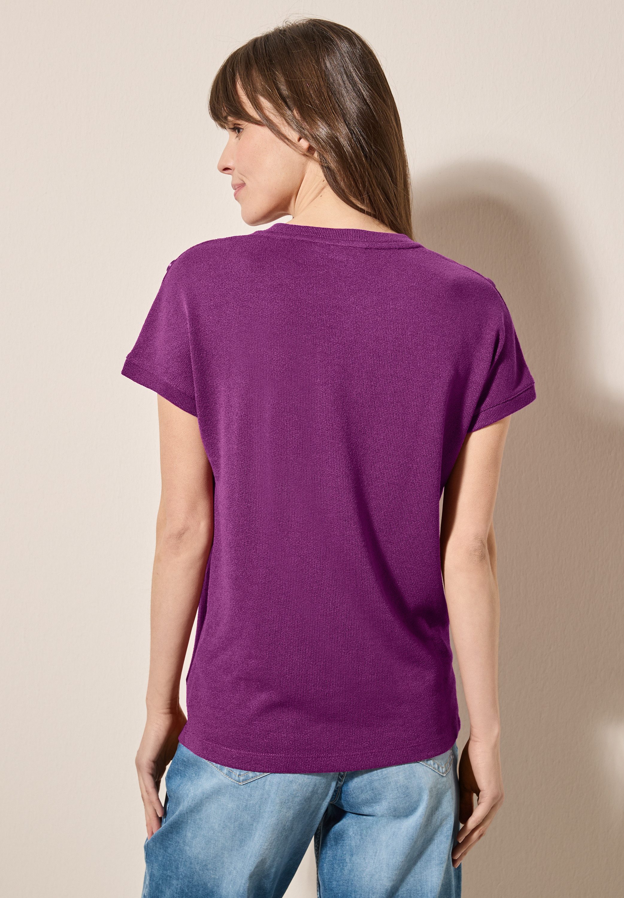 Cecil T-Shirt, aus softem Materialmix günstig online kaufen