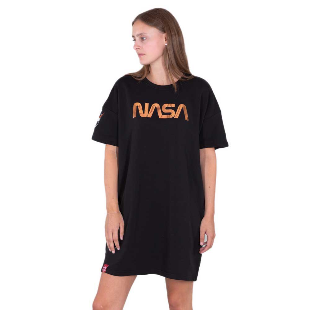 Alpha Industries Nasa Long Os Kurzärmeliges T-shirt M Black günstig online kaufen